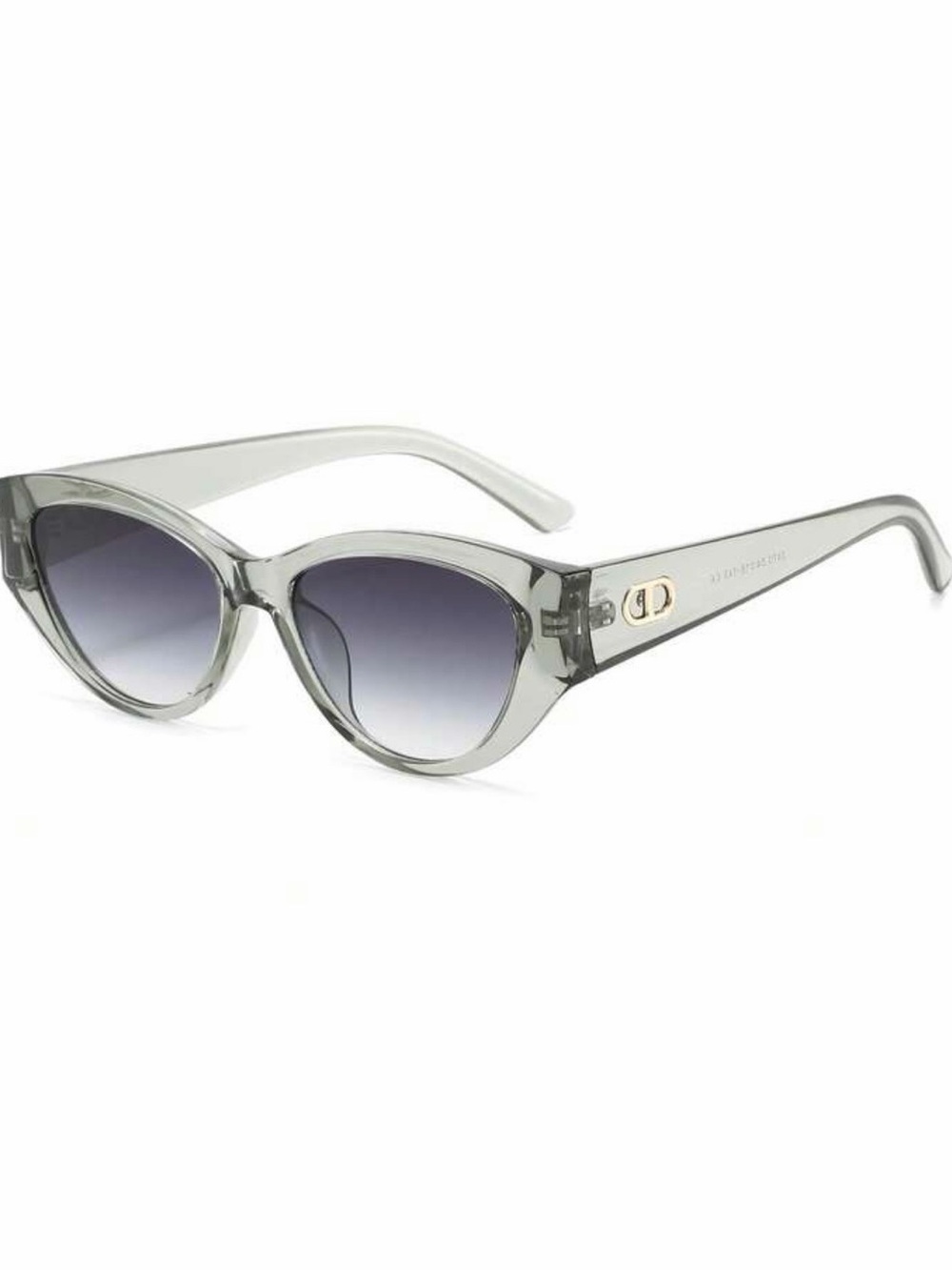 & Other Stories Transparent Grey Cat Eye Sunglasses with Gradient Lenses